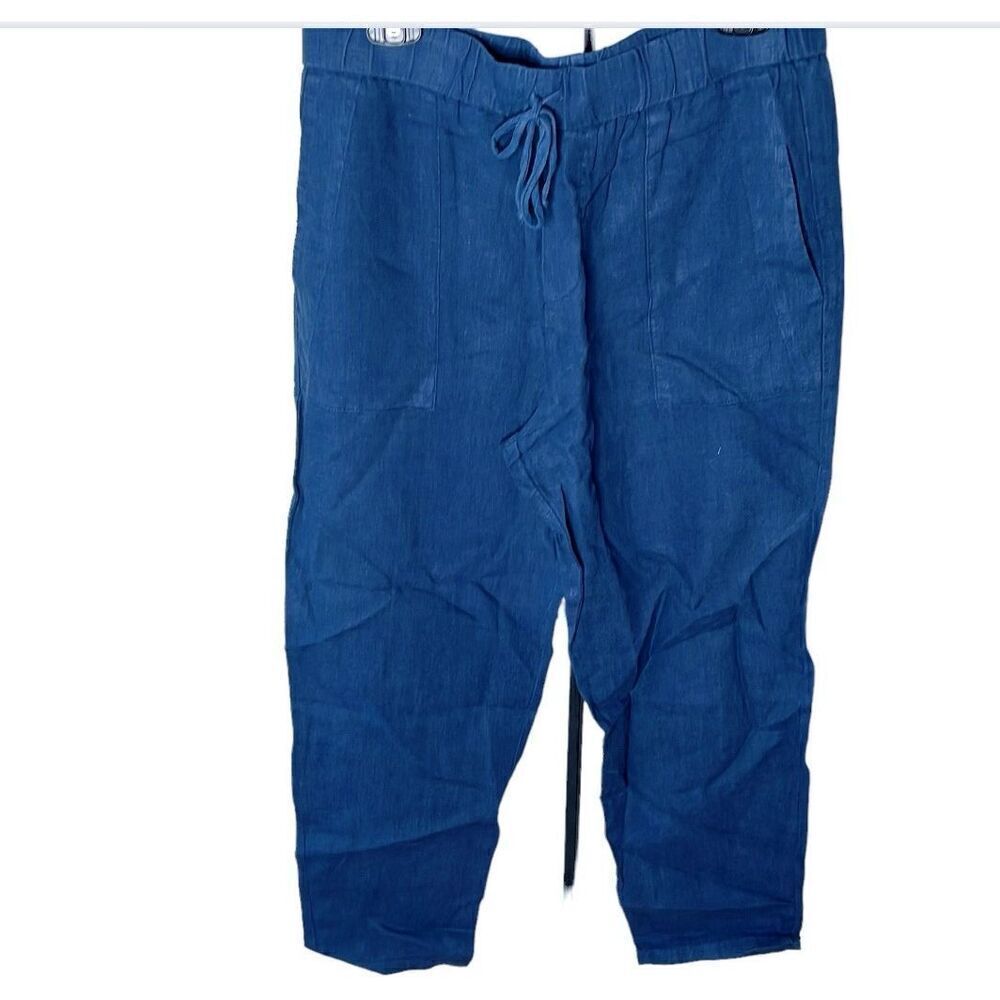Krisa The Boyfriend Linen Pant in Nile NWT Size Large